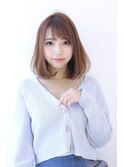 20代30代40代透明感マロンベージュニュアンスカラーAラインボブ