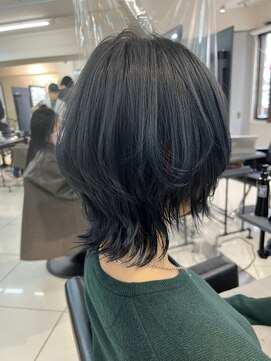 ヴェイン 渋谷(vain) ショートウルフ/ボブウルフ×アッシュカラー