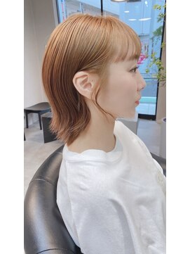 ドゥマン(Demain) 美髪大人かわいいこなれ耳かけミディベージュグレージュ＊