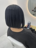 アイニ 天王寺アポロ店(aini) 透明感カラー ブルーブラックボブ髪質改善