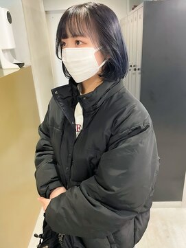 ザメゾン(THEMAISON) 【GUEST】ブリーチ1回～暗めネイビーブルーカラー！