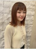 オン眉×オレンジカラー