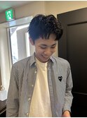 パーマ、ショートカット、ウルフカット、ウェットヘア