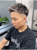 アップバング/スパイキーショートメンズカット/メッシュキャップ