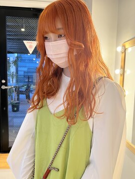 ヌープヘアーアイス(NUUP.hair ici) オレンジベージュ 透明感カラー★ダブルカラー