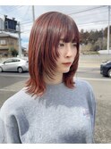 カッパーオレンジ×顔まわりレイヤー