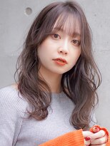 フランヘア 新宮店(Flan hair)&nbsp;ピンクベージュ×コテ巻き風パーマ