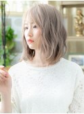 外国人風ハイトーンカラーシースルーバングc6川口20代30代40代