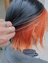 アイビー 吉祥寺(aivee)&nbsp;インナーカラー×オレンジ×イヤリングカラー×インナーボブ