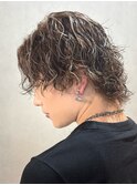 ホワイトメッシュ×サーフカール