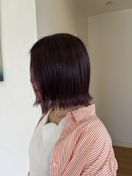 サラ 新宮店(SARA) 切りっぱなしボブ×パープルカラー