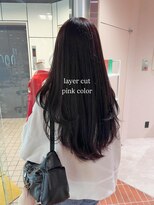 ヘアーアンドメイク ビス(HAIR&MAKE bis)&nbsp;ピンクブラウン/顔周りレイヤーで動きのある髪型に【あさみ】