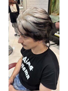 アース 市川店(HAIR & MAKE EARTH) 20代/30代/メンズウルフ/ホワイトカラー/エンドカラー