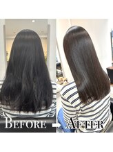 【柔らかく上品にまとまる縮毛矯正】ダメージを最小限に抑えた技術と薬剤で叶える最新髪質改善