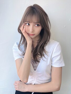 マインバイアフロートギンザ(MYNE by AFLOAT GINZA) レイヤーカット/シナモンベージュ/顔まわり/後れ毛