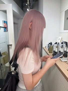ペレ 原宿(PELE) ダークパープルナチュラルショート夏のヘアアレンジ原宿