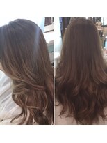 ラジィ(L'Asie)&nbsp;ハイトーン・外人風グラデカラー☆ライトベージュ