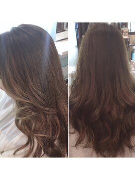 ラジィ(L'Asie) ハイトーン・外人風グラデカラー☆ライトベージュ