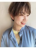 男性にも女性にも好感度の高い骨格補正の小顔ショート《銀座》