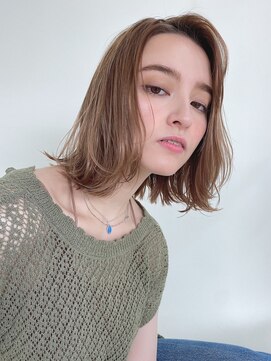 ルービック バランス 天王寺(Rubik's×Balance) リラクシーくびれボブ×ベージュカラー