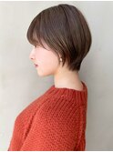 マッシュショート_かきあげロングマロンベージュ_ba320962