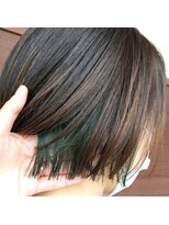 ヘアリゾートハピネス インナーカラー☆グリーン