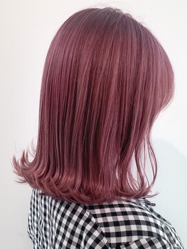 リンダバイネオリーブ 白楽店(Linda by neolive) ブリーチ1回~大人かわいいチェリーピンクカラーデザインカラー