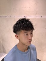 フランクスバーバーザスタンド(Frank’s barber the stand)&nbsp;ツイストスパイラルショートツーブロックパーマF