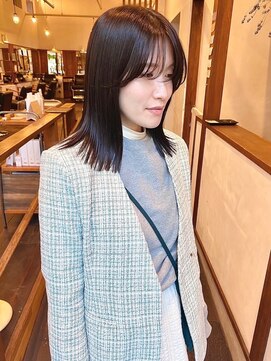 モク 大阪梅田店(MOK) 【透明感カラー】つやつやベージュブラウン