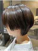 20代30代40代/大人かわいい透明感/小顔暗髪ショート