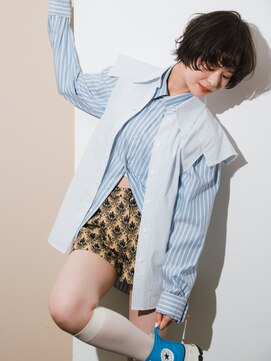 エヌイー(ne' by MAULOA) 【 ne' by MAULOA 】マッシュショート×こっくりネイビー