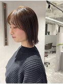 切りっぱなしボブぱつっとボブぷつっとボブ