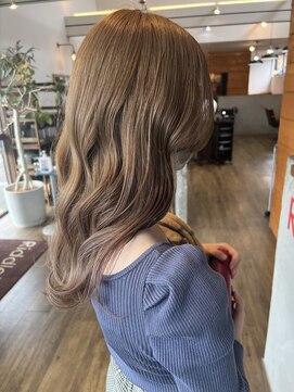 リドルヘアー 石井町店(Riddle HAIR) ミルクティーベージュダブルカラーインナーケアブリーチ
