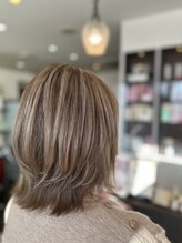 グランヘアー 南店(GRAN HAIR) 白髪ぼかしハイトーンカラー♪ミルクティーベージュ