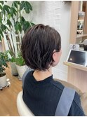 ミニボブ×パーマ