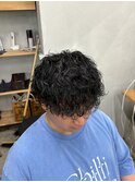 波巻きパーマ