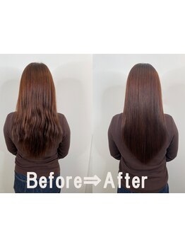 クセやうねり対策◎髪質・状態に合わせて薬剤を選定し根本から髪質改善♪ナチュラルなストレート美髪に☆