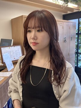 レイヤー×ピンクブラウン/秋冬の大人女子《西新店》