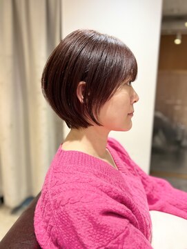 ラミエ バイ メルト 吉祥寺(lamie by melt) *滝田*吉祥寺小顔丸みショートボブ20代30代40代50代ツヤブラウン