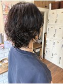 くびれショート×パーマ