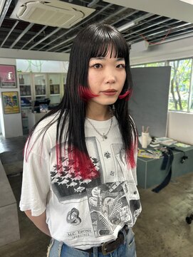 マトペ ポイントデザインカラー オン眉 姫カット
