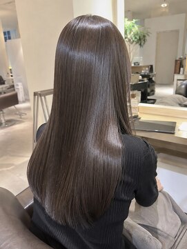 アクロ 梅田店(ACRO) ダークブラウン極艶ストレートロング