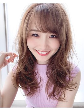 アリスバイアフロート 自由が丘(ALICe by AFLOAT) 透明感セミロングヘア（インナーカラースパイラル