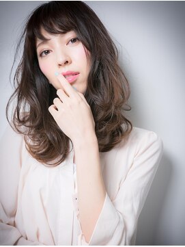 カバーヘア ブリス 川口(COVER HAIR bliss) *bliss川口*くせ毛風MIXカールのくびれセミディx