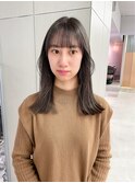 色素薄めのグレー/色素薄めカラー/切りっぱなしロブ