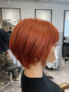 エイト 池袋店(EIGHT ikebukuro) アプリコットオレンジ　ショート