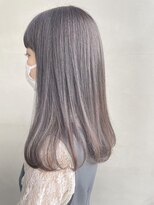 ヘアー アイス 御器所本店(HAIR ICI) オリーブグレージュ × ストレート