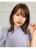 愛されミディアムヘア マロンベージュ