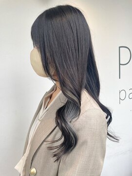 ヘアーメイクパウダー 天王寺寺田町店(Hair make powder) 小顔韓国ロングレイヤーインナーカラーグレージュ20代30代40代