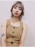 レイヤーボブ/ピンキーホワイト